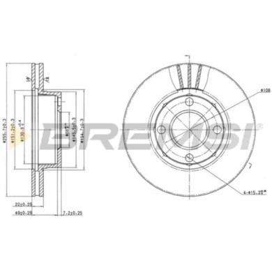 CD6319V.JPG Disco Freno Anteriore 92054200 Audi 80 80 Avant 80 Variant Cabriolet Coupé Ventilato