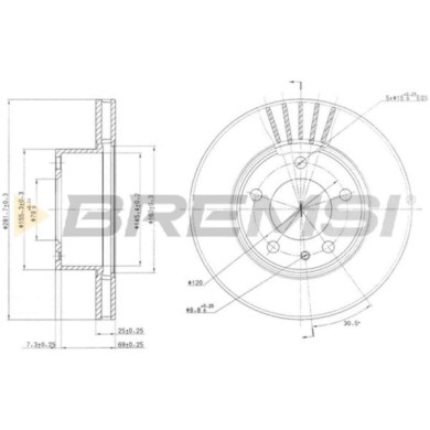 CD6325V.JPG Disco Freno Anteriore 92026700 Bmw 5 6 Ventilato