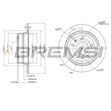 CD6326S.JPG Disco Freno Posteriore 92042600 Bmw 7 Pieno