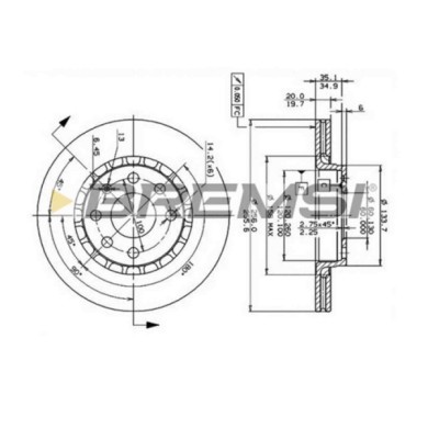 CD6328V.JPG Disco Freno Anteriore 92056500 Opel Vectra A (j89) Ventilato