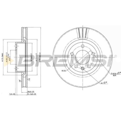 CD6330V.JPG Disco Freno Anteriore 92057700 Opel Omega A (v87)