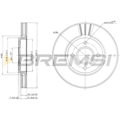 CD6337V.JPG Disco Freno Anteriore 92131300 Ford Escort Vi Sierra Sierra 2 Volumi/coda Spiovente Escort V Nero