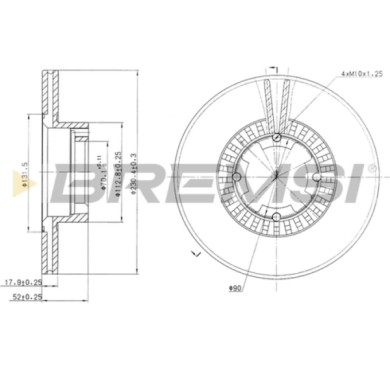 CD6341V.JPG Disco Freno Anteriore 92048600 Subaru Leone Ii Leone Ii Hatchback Leone Iii Ventilato