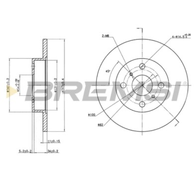CD6346S.JPG Disco Freno Anteriore 92038300 Toyota Tercel Tercel Station Wagon Pieno