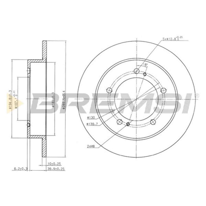 CD6351S.JPG Disco Freno Anteriore 92066000 Geo Tracker Cabrio Pieno