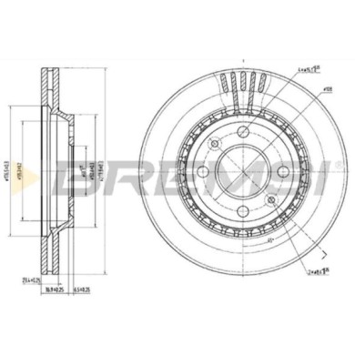 CD6354V.JPG Disco Freno Anteriore 92048400 Saab 900 I Combi Coupé 9000 2 Volumi/coda Spiovente 900 I 900 I Cabriolet 9000 Ventil