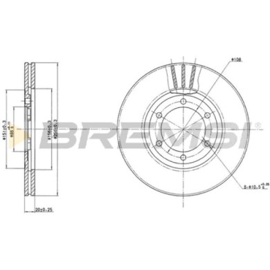 CD6357V.JPG Disco Freno Anteriore 92079600 Mazda E Furgonato (sr2) Ventilato