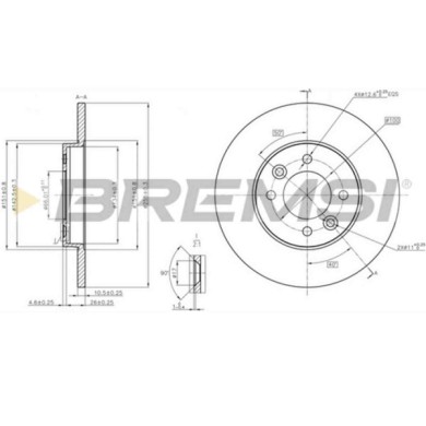 CD6361S.JPG Disco Freno Posteriore 92068700 Renault 21 Tre Volumi (l48) Pieno