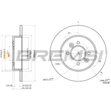 CD6362S.JPG Disco Freno Posteriore 92064900 Renault Laguna I Safrane I Laguna I Grandtour Pieno