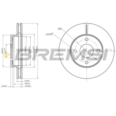 CD6371V.JPG Disco Freno Anteriore 92037600 Ford Sierra 2 Volumi/coda Spiovente Sierra Turnier Sierra Panther Kallista Tvr Chimae