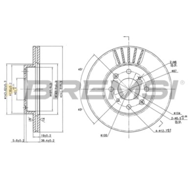 CD6377V.JPG Disco Freno Anteriore 92060700 Honda Civic Iv Tre Volumi (ed) Ventilato