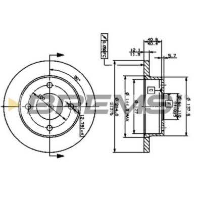 CD6381S.JPG Disco Freno Anteriore 92059200 Nissan Micra I Pieno