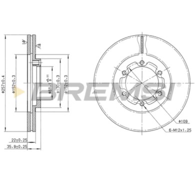 CD6385V.JPG Disco Freno Anteriore 92075800 Isuzu Campo (kb)