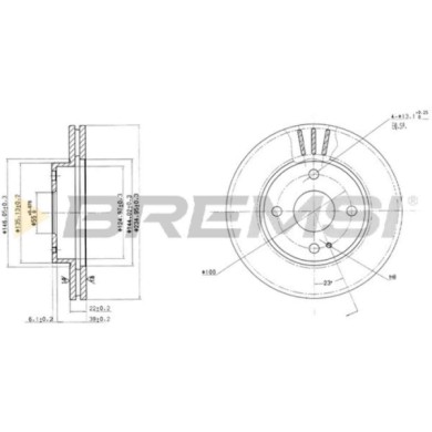 CD6393V.JPG Disco Freno Anteriore 92071500 Mazda 323 S Iv (bg) Ventilato