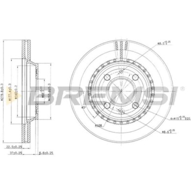CD6397V.JPG Disco Freno Anteriore 92053600 Saab 9000 2 Volumi/coda Spiovente 9000 Ventilato
