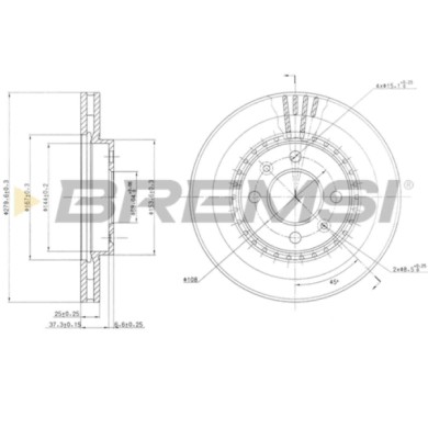 CD6398V.JPG Disco Freno Anteriore 92053800 Saab 9000 2 Volumi/coda Spiovente 9000 Ventilato