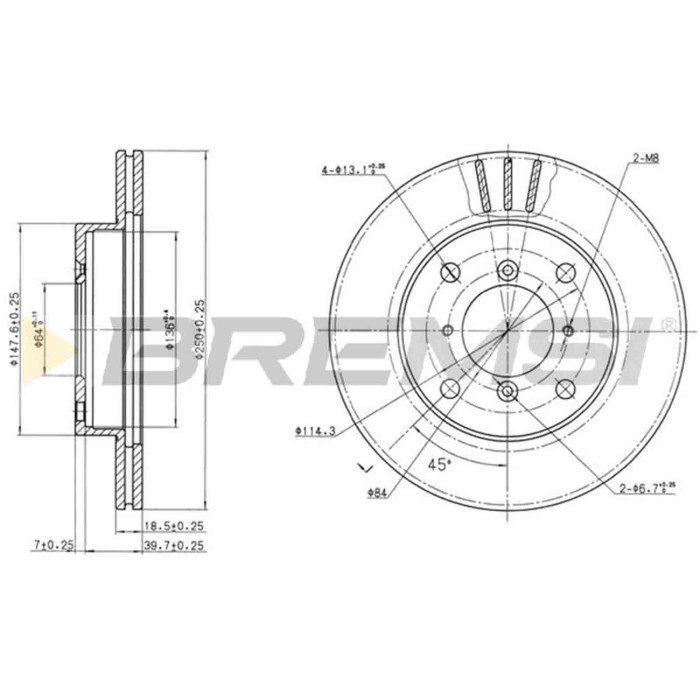 CD6400V.JPG Disco Freno Anteriore 92069100 Suzuki Swift Ii 2 Volumi/coda Spiovente Swift Ii Tre Volumi Ventilato