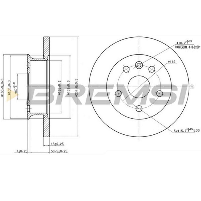 CD6424S.JPG Disco Freno Anteriore 92037000 Volkswagen Transporter T3 Autobus (25) Pieno