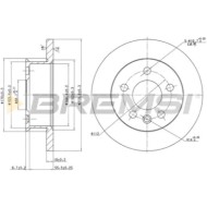 CD6426S.JPG Disco Freno Anteriore 92055900 Volkswagen Transporter T4 Autobus (70b 70c 7db 7dk 70j 70k 7dc 7 Pieno
