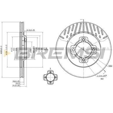 CD6430V.JPG Disco Freno Anteriore 92095600 Mazda 323 Iii 323 Iii Hatchback 323 Iii Station Wagon Ventilato