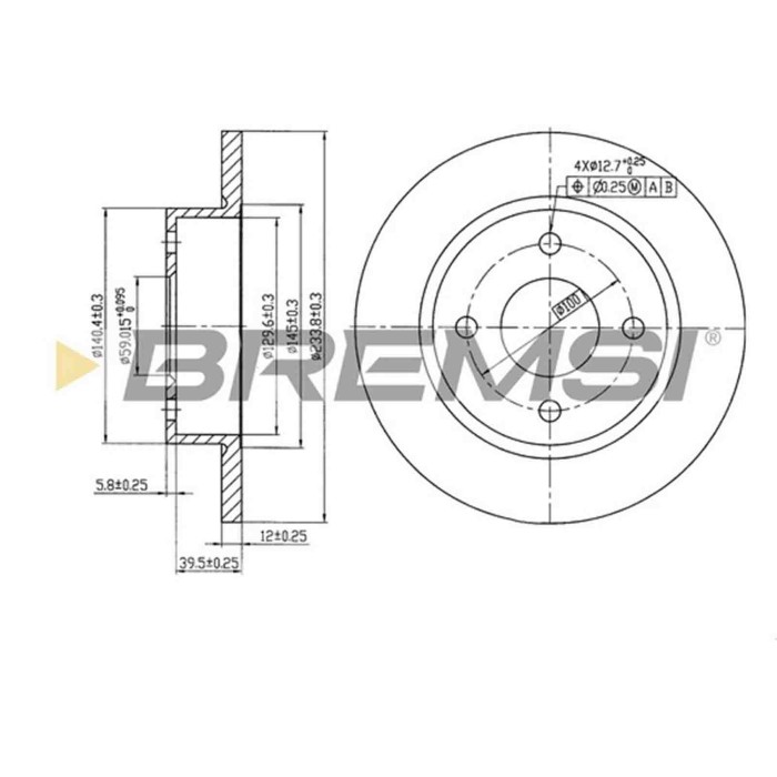CD6442S.JPG Disco Freno Anteriore 92063300 Nissan Micra Ii Datsun 100 A Station Wagon Nero