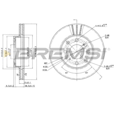 CD6447V.JPG Disco Freno Anteriore 92077800 Honda Civic V Hatchback (eg) 45251 Sh3 A00