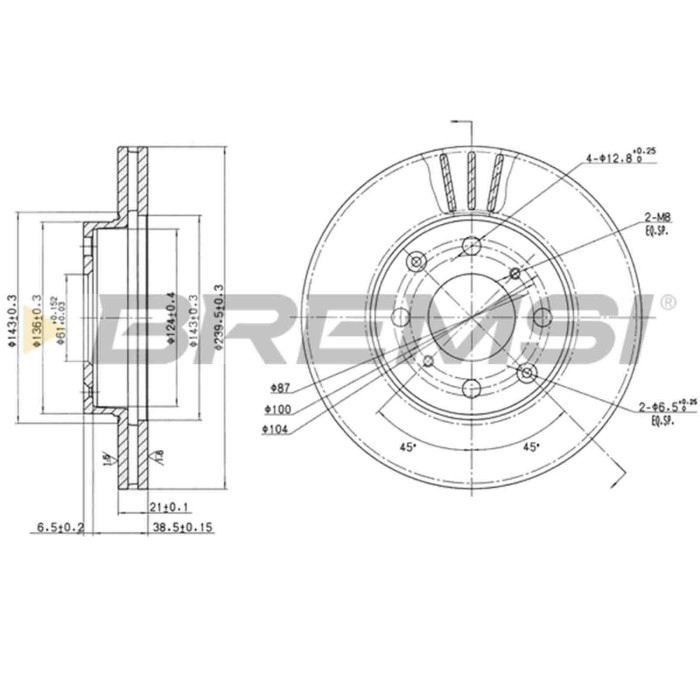 CD6447V.JPG Disco Freno Anteriore 92077800 Honda Civic V Hatchback (eg) 45251 Sh3 A00
