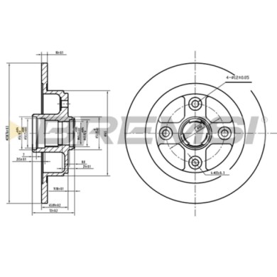 CD6449S.JPG Disco Freno Posteriore 92051700 Honda Prelude Ii Prelude Iii Pieno
