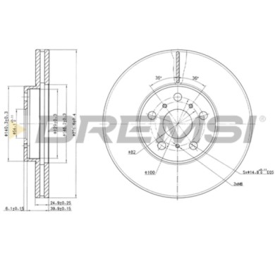 CD6502V.JPG Disco Freno Anteriore 92069500 Toyota Celica Coupé Celica Cabriolet Ventilato
