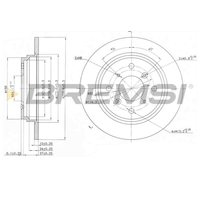 CD6512S.JPG Disco Freno Posteriore 92114300 Honda Prelude Iv Prelude V Pieno