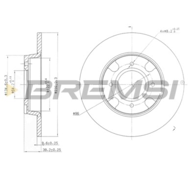 CD6538S.JPG Disco Freno Anteriore 08450110 Nissan Cherry Ii Coupé Cherry Ii Traveller Cherry Ii Hatchback Pieno