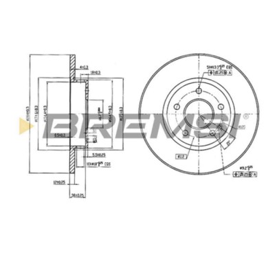 CD6540S.JPG Disco Freno Anteriore 92059300 Mercedes-benz Classe C Pieno
