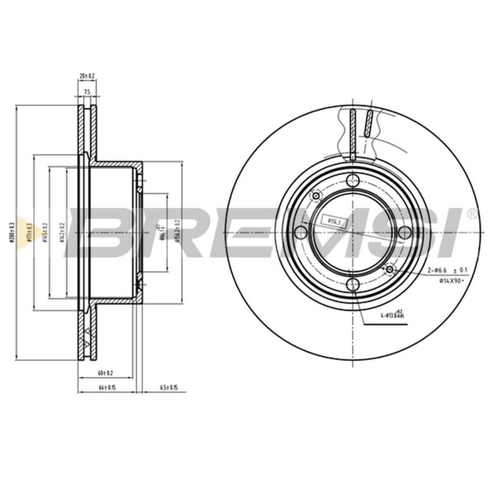 CD6594V.JPG Disco Freno Anteriore 98200 Saab 900 I Combi Coupé 900 I Cabriolet 900 I Ventilato