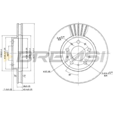 CD6605V.JPG Disco Freno Anteriore 92066700 Volvo 850 (854) Ventilato