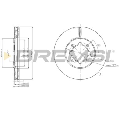 CD6609V.JPG Disco Freno Anteriore 09566810 Toyota Cressida Tre Volumi Cressida Station Wagon Ventilato