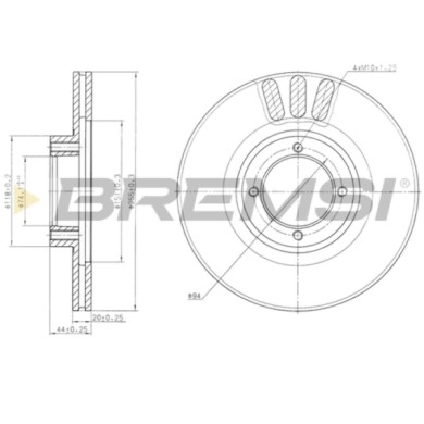 CD6610V.JPG Disco Freno Anteriore 09567710 Toyota Model F Ventilato