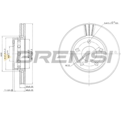 CD6612V.JPG Disco Freno Anteriore 92068100 Audi 80 80 Avant Coupé Ventilato