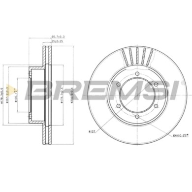 CD6614V.JPG Disco Freno Anteriore 92082700 Toyota 4 Runner Ventilato