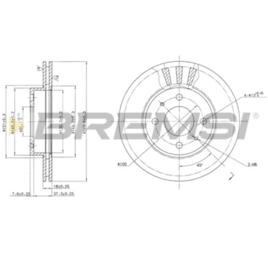 CD6615V.JPG Disco Freno Anteriore 92080100 Nissan 100 Nx Ventilato