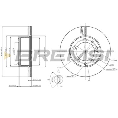 CD6616V.JPG Disco Freno Anteriore 92040000 Porsche 944 Ventilato