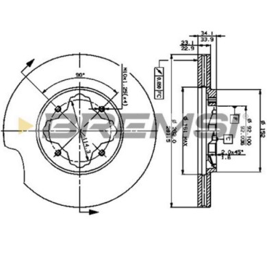CD6619V.JPG Disco Freno Anteriore 92081600 Rover 600 Honda Accord Iv Accord V Vauxhall Astra Mk Iii (f) 2 Volumi/coda Spiovente
