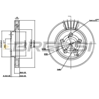 CD6621V.JPG Disco Freno Anteriore 92094300 Toyota Carina E Tre Volumi Carina E Carina E Sportswagon Ventilato