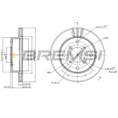 CD6623V.JPG Disco Freno Anteriore 92069000 Subaru Justy Ii (jma Ms) Ventilato