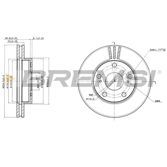 CD6780V.JPG Disco Freno Anteriore 92080800 Toyota Previa Ventilato