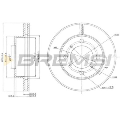 CD6794V.JPG Disco Freno Anteriore 92077200 Toyota Corolla (e10) Ventilato