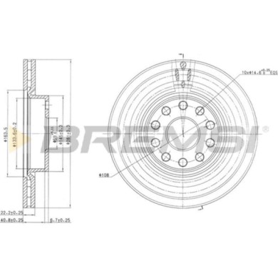 CD6803V.JPG Disco Freno Anteriore 92093800 Lancia Kappa Kappa Sw Ventilato