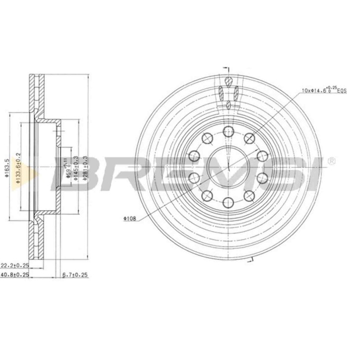 CD6803V.JPG Disco Freno Anteriore 92093800 Lancia Kappa Kappa Sw Ventilato