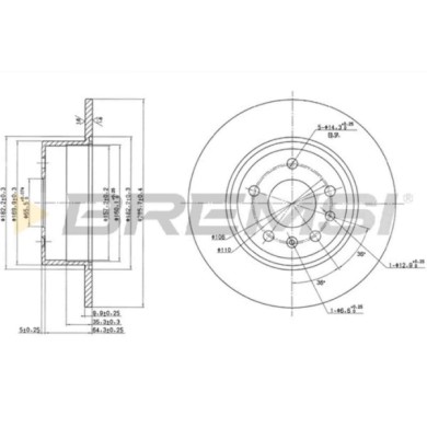CD6811S.JPG Disco Freno Posteriore 92075700 Opel Vectra B 2 Volumi /coda Spiovente (j96)