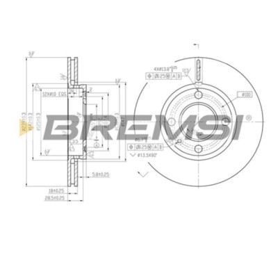 CD6812V.JPG Disco Freno Anteriore 92072000 Volkswagen K 70 (48)