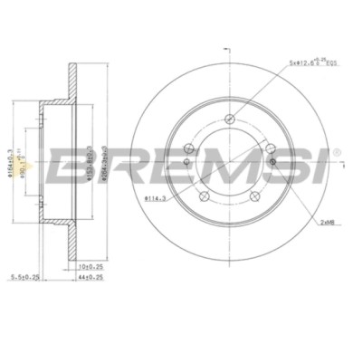 CD6825S.JPG Disco Freno Posteriore 92063100 Mitsubishi Eclipse I Pieno